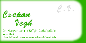 csepan vegh business card